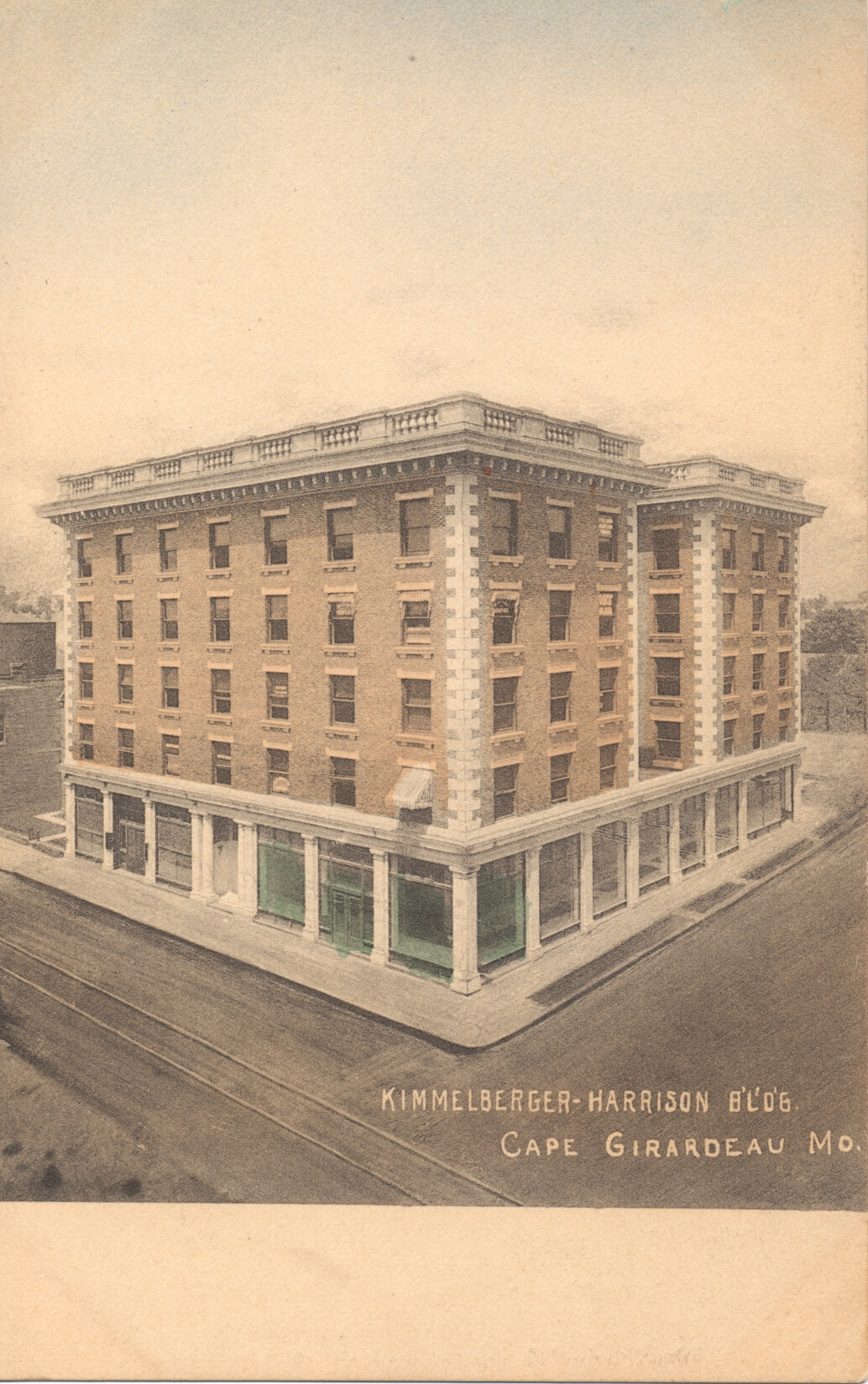 H&H Building - Built by Himmelburger & Harrison Lumber Company in the shape of an H. Northwest corner of Broadway and Fountain.  Recently remodeled into a Marriott Courtyard Hotel.