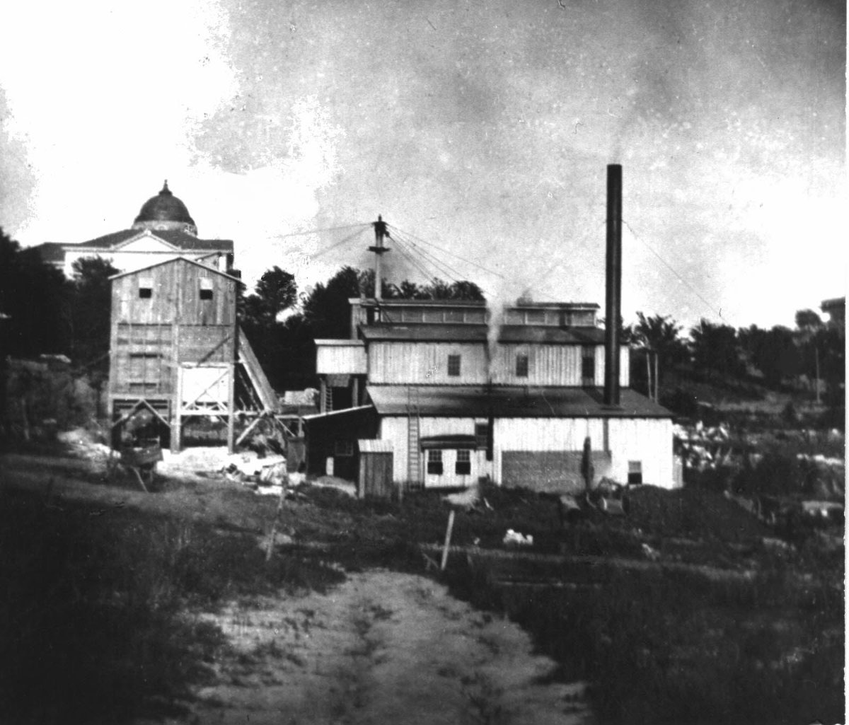 Edward Regnhard Quarry looking west to east.  Dome of Academic Hall in background.