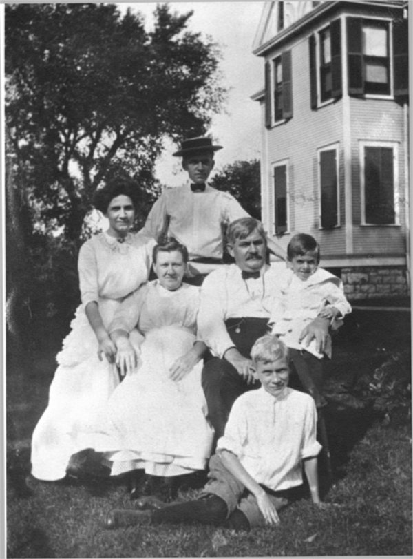  In back: William McKinley. Middle row: Norma, Alvina, Edward, Tiny. In front: Theodore Roosevelt 