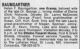 Helen Baumgartner Death Notice Chicago Tribune 14 Apr 1996 Section 4 pg 4