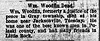 Wm Woodfin Dead - Daily Arkansas Gazette (Little Rock) 13 Aug 1897 pg 5 col 1