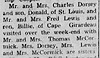 Charles Dorseys and Fred Lewises visit McCormicks in Piedmont Wayne County Journal Banner 29 Jun 1950 pg 10 col 1
