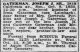 Joseph Gaterman (Husband of Irma Leimbach) Obit STL Post Dispatch 9 Oct 1950 pg 22