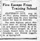 Ische, Robert - Five Escape from Training School - Moberly Monitor-Index 20 Aug 1953 pg 5