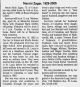 Naomi Ruth Zager nee Lewis Obit Columbia Daily Tribune (MO) 18 Apr 2005 pg 9 col 1