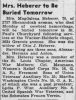 Madalena Heberer nee Wolf Obit STL Globe-Democrat 6 Jul 1938 pg 2 col 2