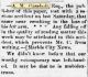 Andrew Casebolt Accident - Missouri Cash-Book (Jackson, MO) 19 Feb 1873 pg 1 col