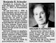 Benjamin Schrader Obit SE Missourian 12 May 1993 pg 8A