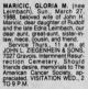 Gloria Maricic nee Leimbach Obit STL Post Dispatch 29 Mar 1988 pg 28 (4C)