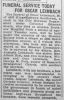 Leimbach, Oscar OBIT STL Globe-Democrat 5 Jan 1928 Pg 17