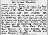 Moses Woodfin Obit - Nashville Banner 1 Feb 1908 pg 1 col 5