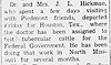 Dr and Mrs J L Hickman to Houston, TX - Wayne County Journal-Banner 18 Jul 1935 pg 4 col 2