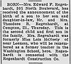 Teddy Regenhardt Birth Annoiuncement - SE Missourian 21 Jan 1929 pg 6 col 3.