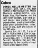 Nellie Heeter nee Lovelace Obit STL Post-Dispatch 10 Oct 1976 pg 56