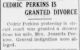 Cedrc Perkins grated divorce St. Charles Weekly Banner-News 18 Sep 1957 pg 7 col 7