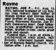 Joe F. Raymo Obit STL Post-Dispatch 17 Aug 1975 pg 38