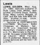 Golden Lewis Obituary St Louis Post-Dispatch 29 Aug 1980 pg 12