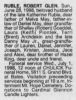 Ruble, Robert Glen Obit STL Post-Dispatch 30 Jun 1998 page 13