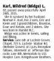 Karl, Mildred Obit STL Post Dispatch 10 May 2015