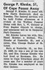 George P Klenke Jr Obit SE Missourian 7 Mar 1951 pg 3 col 1