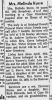 Melinda Kurre obit SE Missourian 21 Aug 1964 pg 2