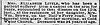 Elizabeth Little nee Fleming Obit - St. Louis Globe Democrat 17 Dec 1891 pg 5 col 5 Elizabeth Little nee Fleming Obit - St. Louis Globe Democrat 17 Dec 1891 pg 5 col 5