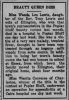 Wanda Lou Lewis Obit The Democrat-Argus (Caruthersville, MO) 16 Jun 1936 pg 1 col 2