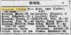 Chester P Armacost death  San Francisco Examiner 4 Mar 1920 pg 4 col 3