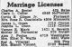 Ethel Wallis (nee Lovelace) to Alex J Poulos Marriage License listing STL Globe-Democrat 9 Apr 1954 pg 15 col 5