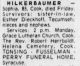 Hilkerbaumer, Sophia nee Dieckhoff (wife of Herman) Obit The Lincoln Star 25 Mar 1978 (Sat) Pg 13
