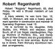 Robert Regenhardt Obit - Las Vegas Review-Journal 25 Nov 1990 Pg 45 Col 1