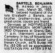 Benjamin Bartels Obit STL Post Dispatch 1 Apr 1993 pg 30