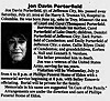 Jon David Porterfield Obit - The Advertiser 1 Aug 2019 pg 3 col 3 Jon David Porterfield Obit - The Advertiser 1 Aug 2019 pg 3 col 3