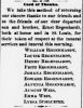 Ernst Regenhardt Card of Thanks for funeral The Cape Girardeau Democrat 23 Apr 1892 pg 3 col 5