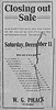 W. G. Polack closing out sale The Republican - Cape Girardeau, MO 15 Dec 1909 pg 18 col 5