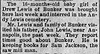 Drew Lewis of Bunker - son of John [Andrew] Lewis - Iron County Register 8 Sep 1915 pg 5 col 5