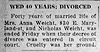 Nicholas Weicht and Anna Weicht Divorce Evansville Press 30 Jan 1920 pg 20 col 1