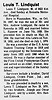 Louis T Linquist Obit Kenosha News 6 Mar 1978 pg 18 col 2 Louis T Linquist Obit Kenosha News 6 Mar 1978 pg 18 col 2