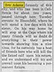 Ben Adams returns to Cape - The Cape County Herald 21 Mar 1913 pg 1 col 2