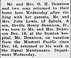 Orville Dennison family visit - Jefferson County Republican 3 Jan 1946 pg 5 col 3