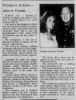 Beverlee Forrest nee Englebrecht - son John A Forrest marries - The Recorder (Greenfield, MASS.) 31 Jul 1993 pg 9 col 1