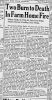 Sarah McLard Fremire Smith - death in house fire - SE Missourian 17 Jan 1944 pg 1