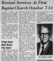 Burnell Lewis - Revival - The Daily Journal (Flat River, MO) 4 Oct 1973 pg 3 col 4