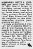 Bette Lou Humphries nee Lewis Obit STL Post-Dispatch 24 Mar 1995 pg 28 Bette Lou Humphries nee Lewis Obit STL Post-Dispatch 24 Mar 1995 pg 28