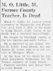 Mack O Little OBIT The Marysville Advocate (Marysville, Kansas) 5 Jul 1956 pg 8 col 6