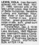 Viola Lewis Nee Bennett Obit STL Post-Dispatch 29 Nov 1985 pg 24 (4B)png