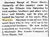 William Woeleke - Sherman Haoup attends funeral - The Cape Girardeau Democrat 27 May 1899 pg 5 col 1