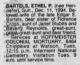 Ethel Hennefer Bartels Obit STL Post Dispatch 13 Dec 1994 pg 18
