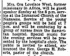 Lovelace, Ora Speaking 2 Dec 1950 Idaho Statesman Boise Pg 8 Screenshot 2016-05-15 12.44.06