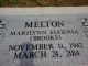 Marilynn Eugenia Brooks Melton grave marker